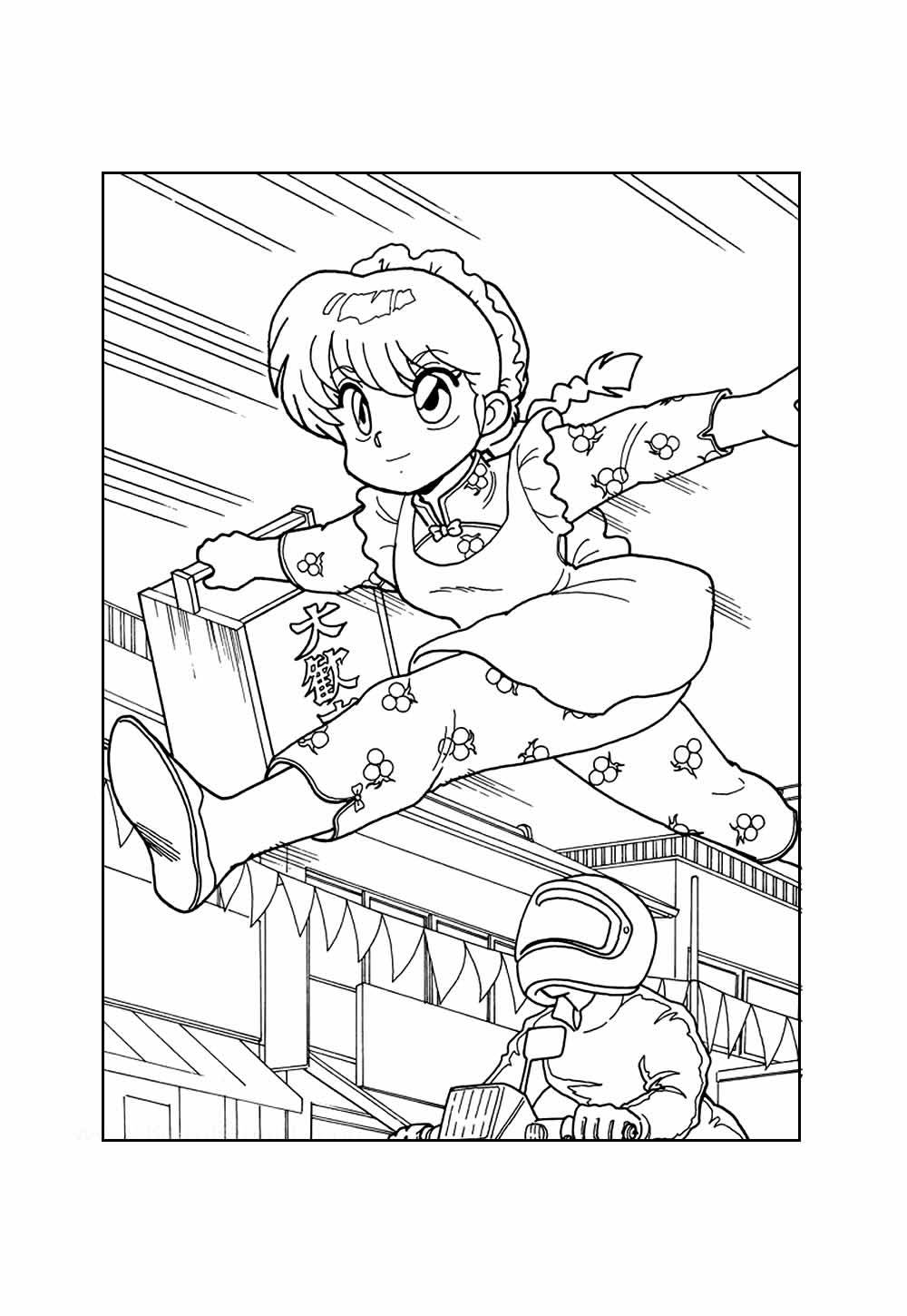 Desenho de Ranma 1/2 para pintar