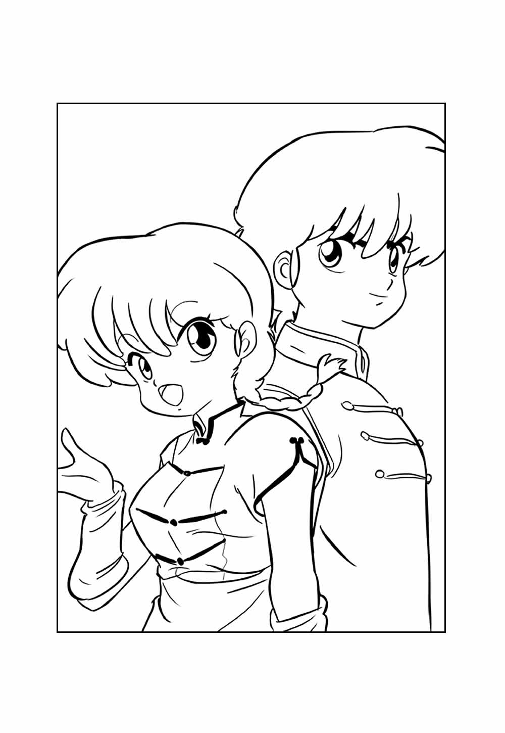 Ranma 1/2 para colorir