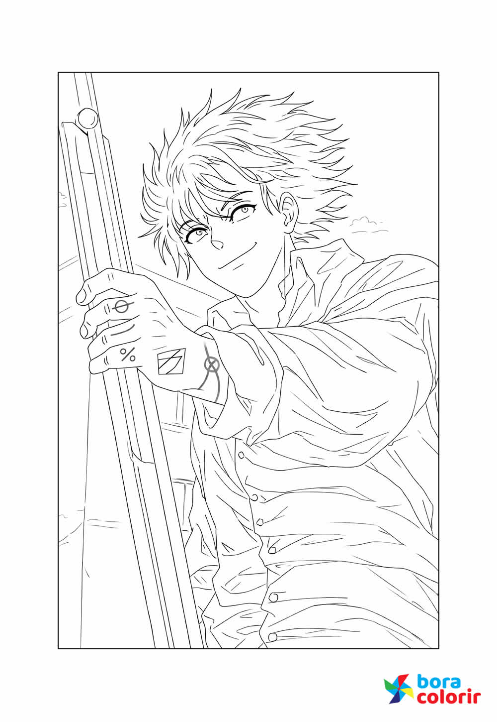 Desenho de Sakamoto Days para colorir