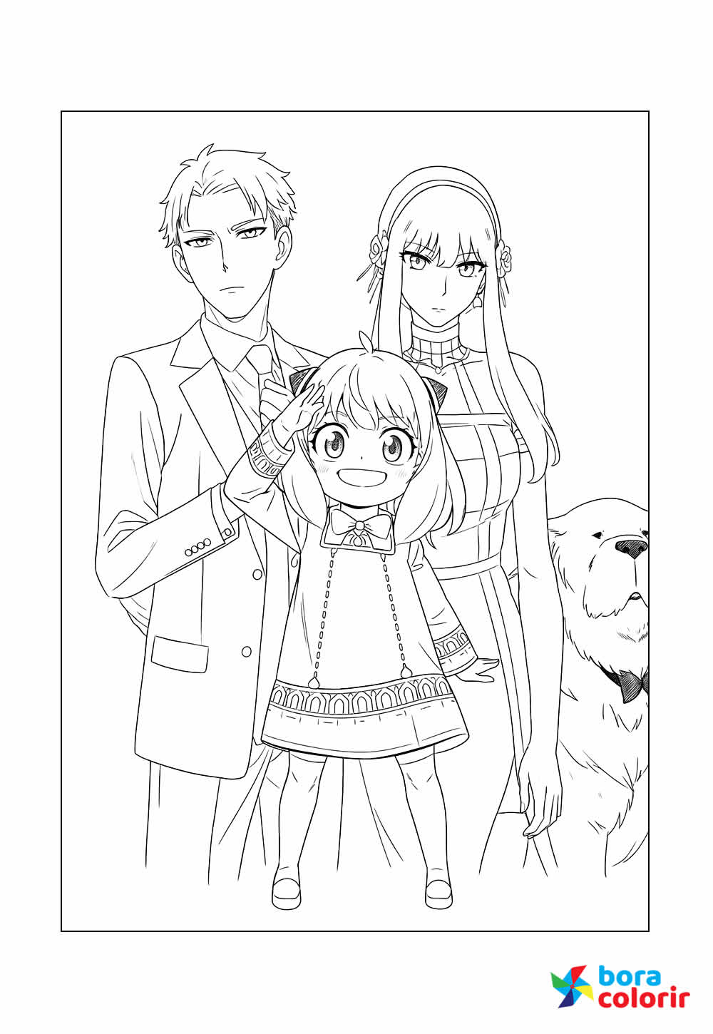 Desenho de Spy x Family para pintar