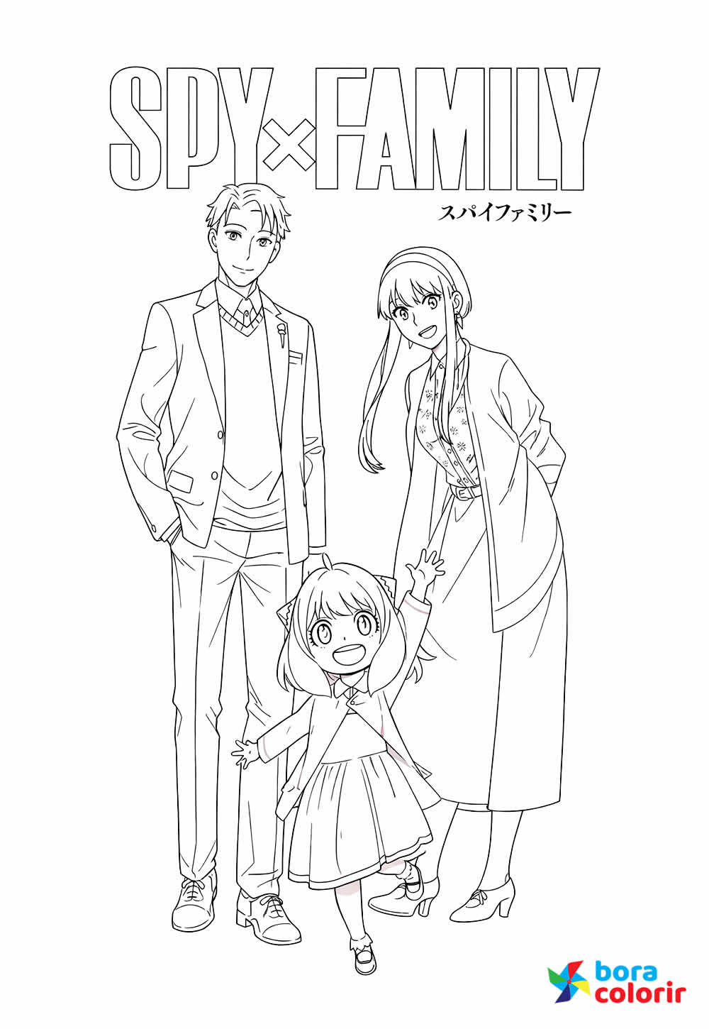 Spy x Family para colorir