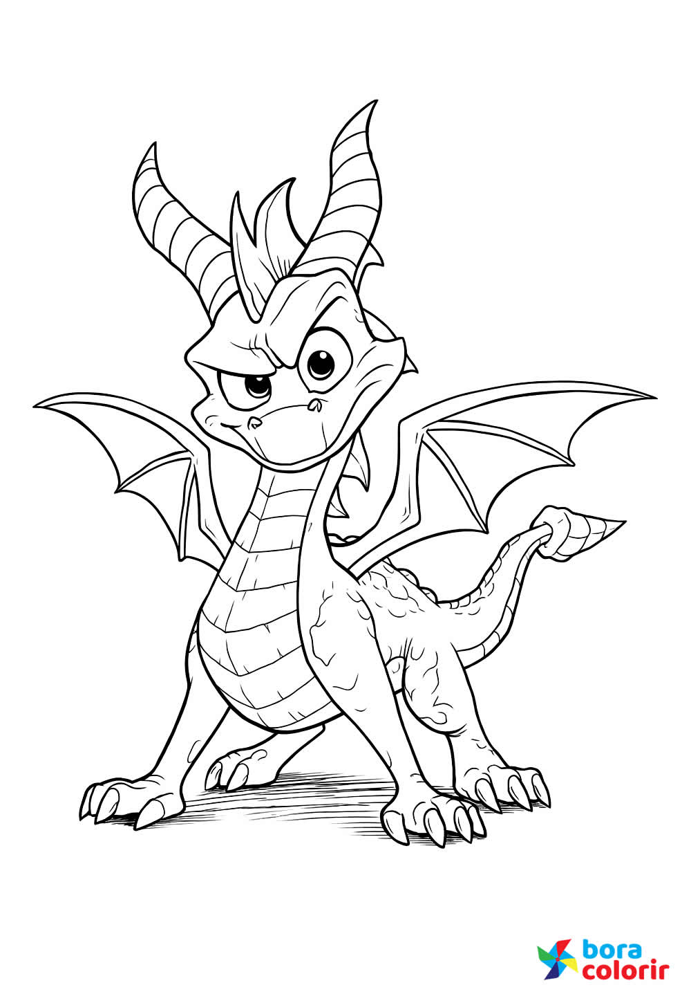 Desenho de Spyro the Dragon para colorir