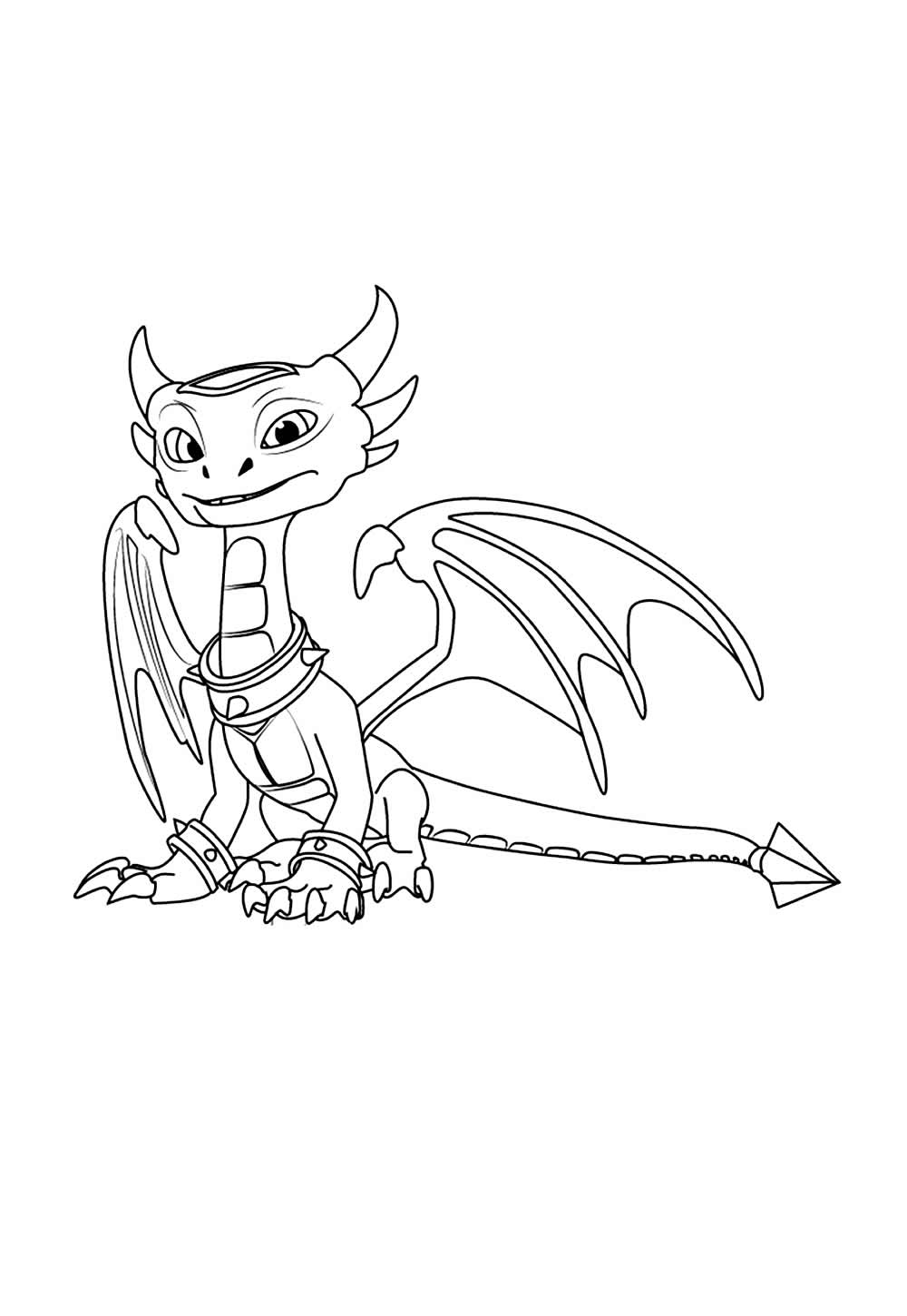 Desenho de Spyro the Dragon para pintar
