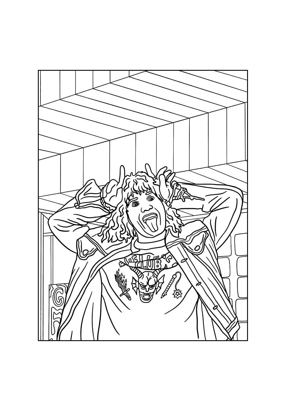 Desenho de Stranger Things para colorir