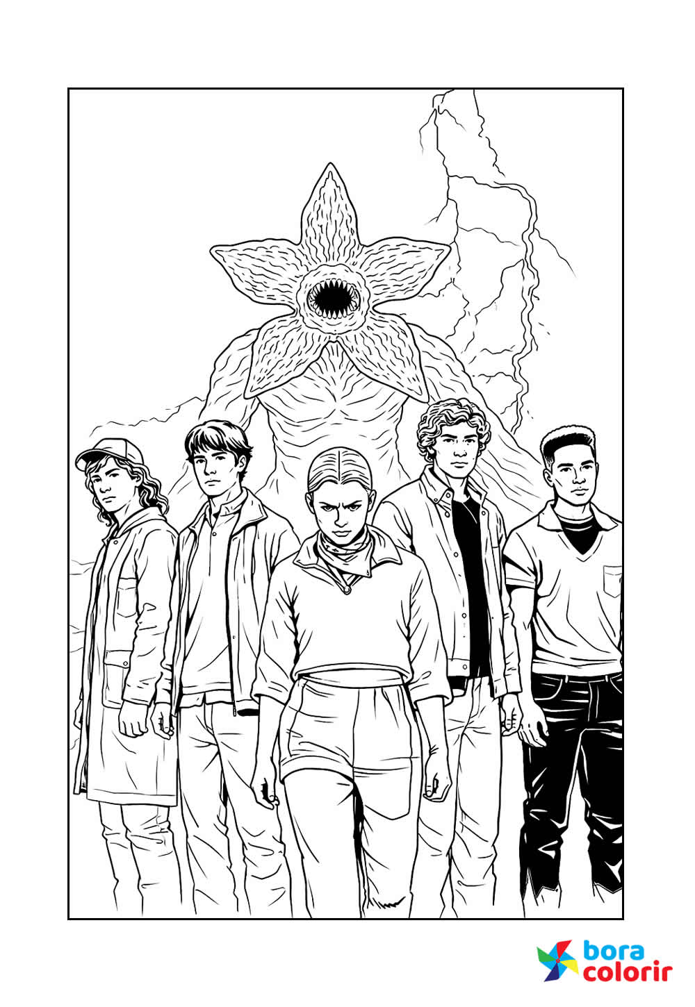 Desenho de Stranger Things para pintar
