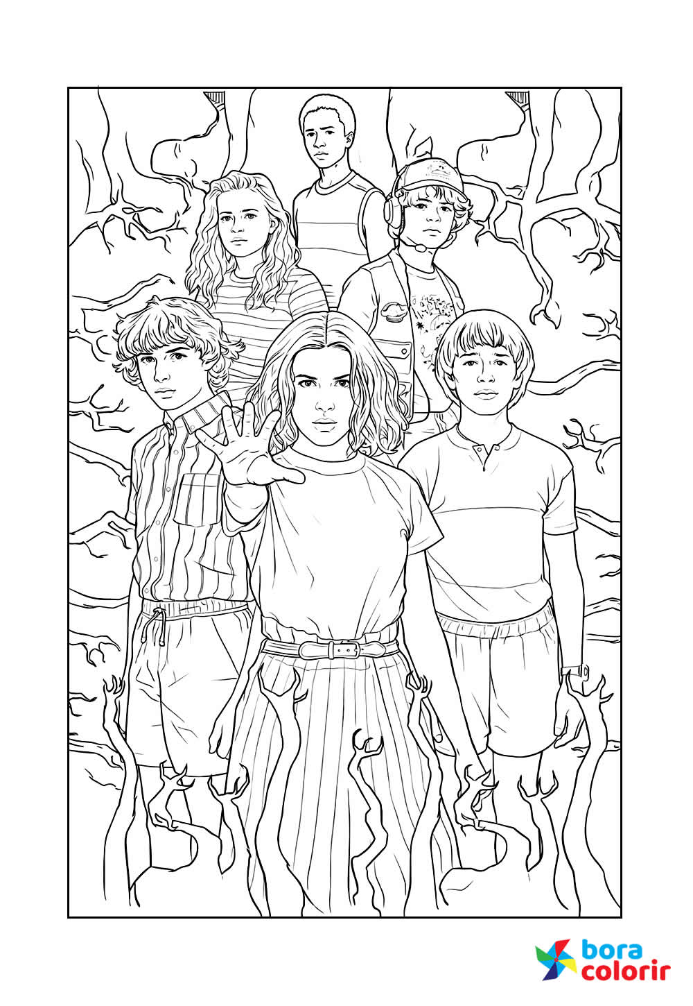 Desenho de Stranger Things para colorir