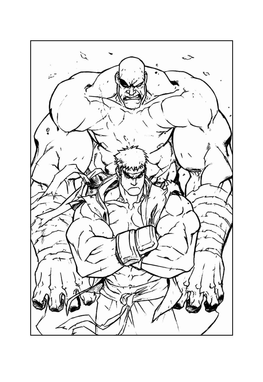 Desenho de Street Fighter para colorir