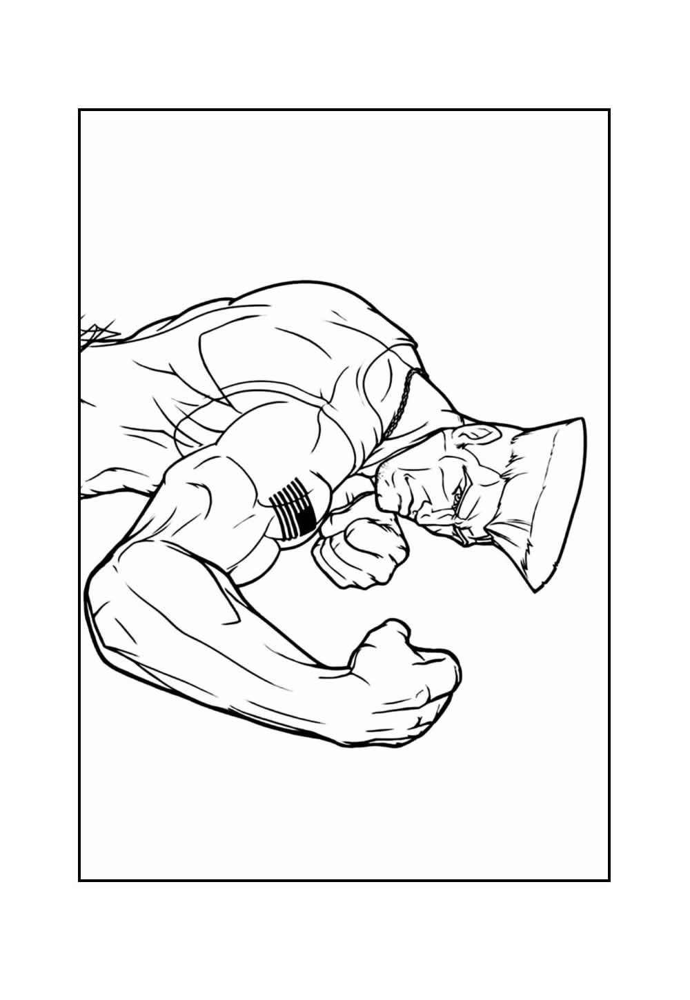 Desenho de Guile para colorir