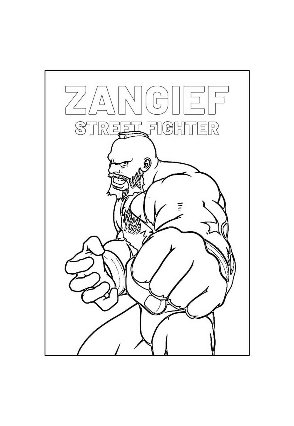 Desenho de Street Fighter para colorir - Zangief