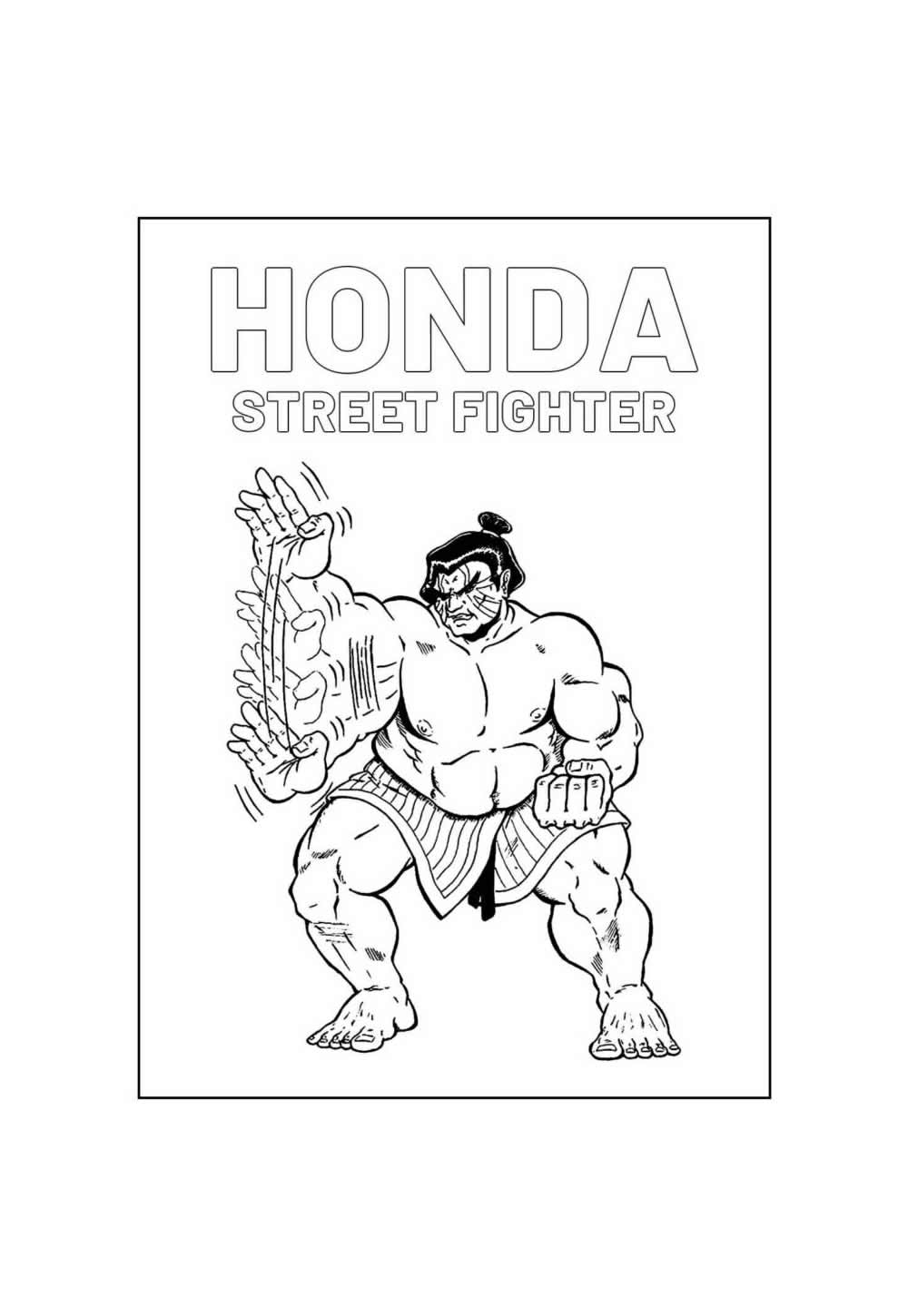 Desenho de Street Fighter para colorir - Honda