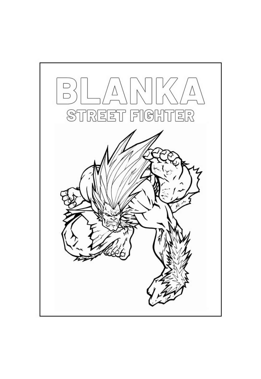 Desenho de Street Fighter - Blanka