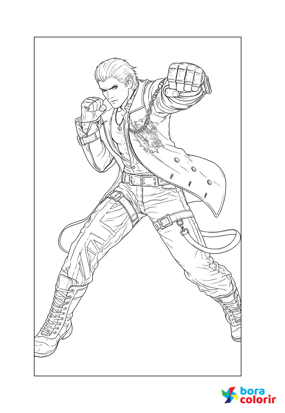 Desenho de Tekken para pintar