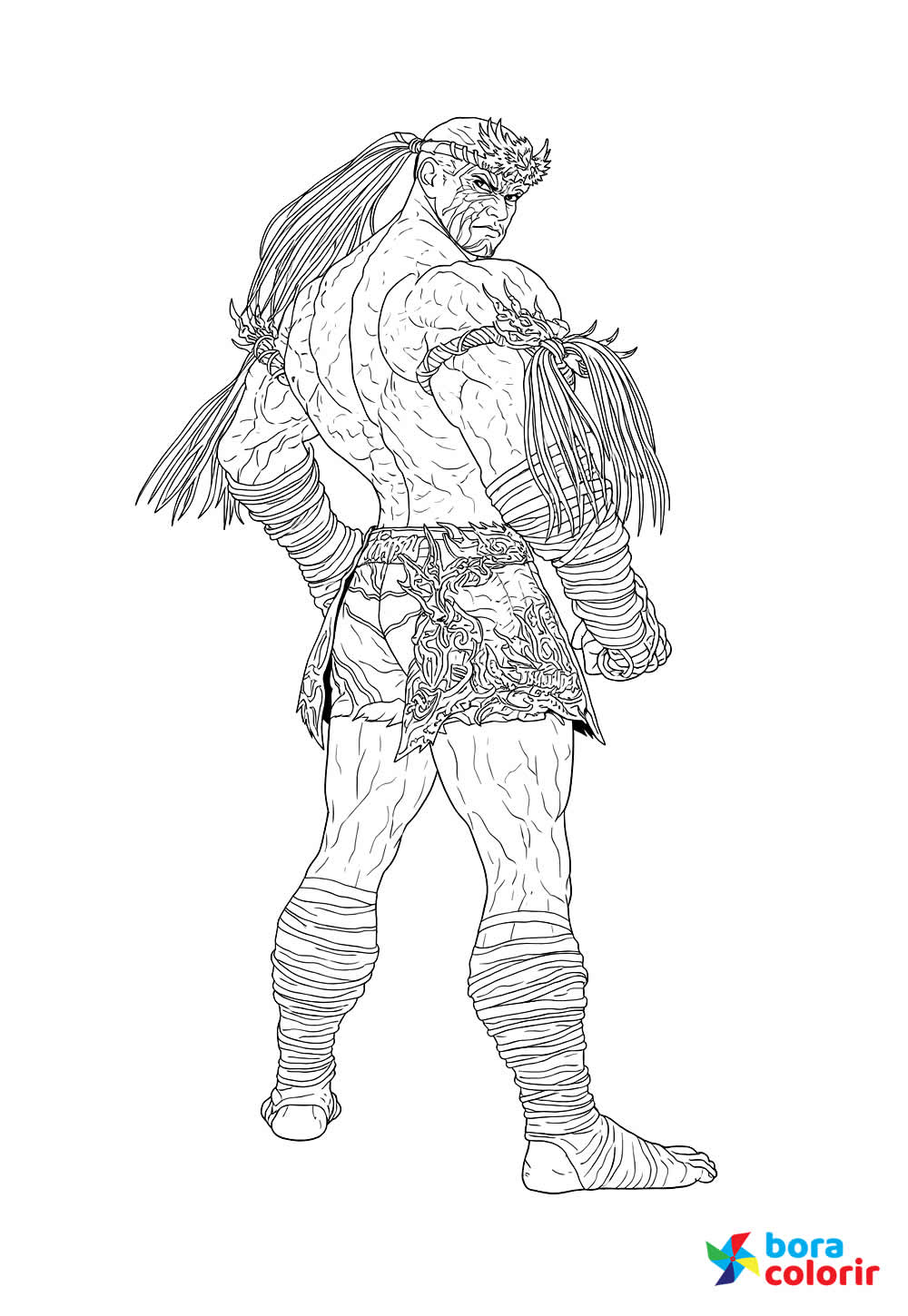 Desenho de Tekken para imprimir