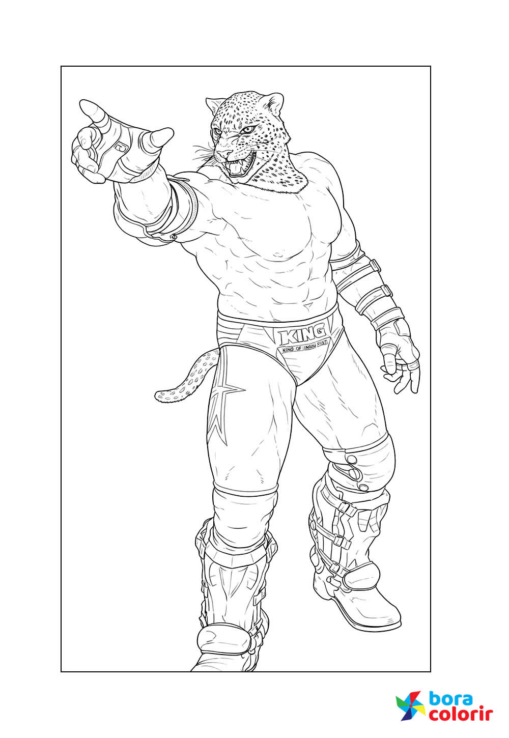 Desenho de Tekken para colorir
