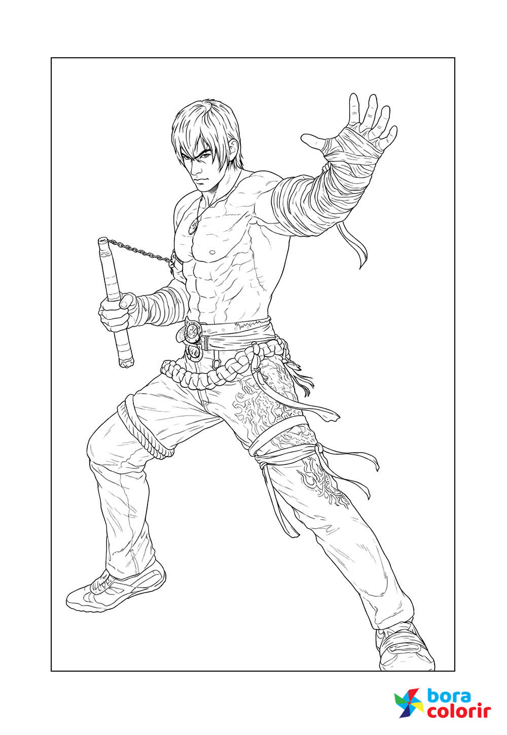 Desenho de Tekken para colorir e pintar
