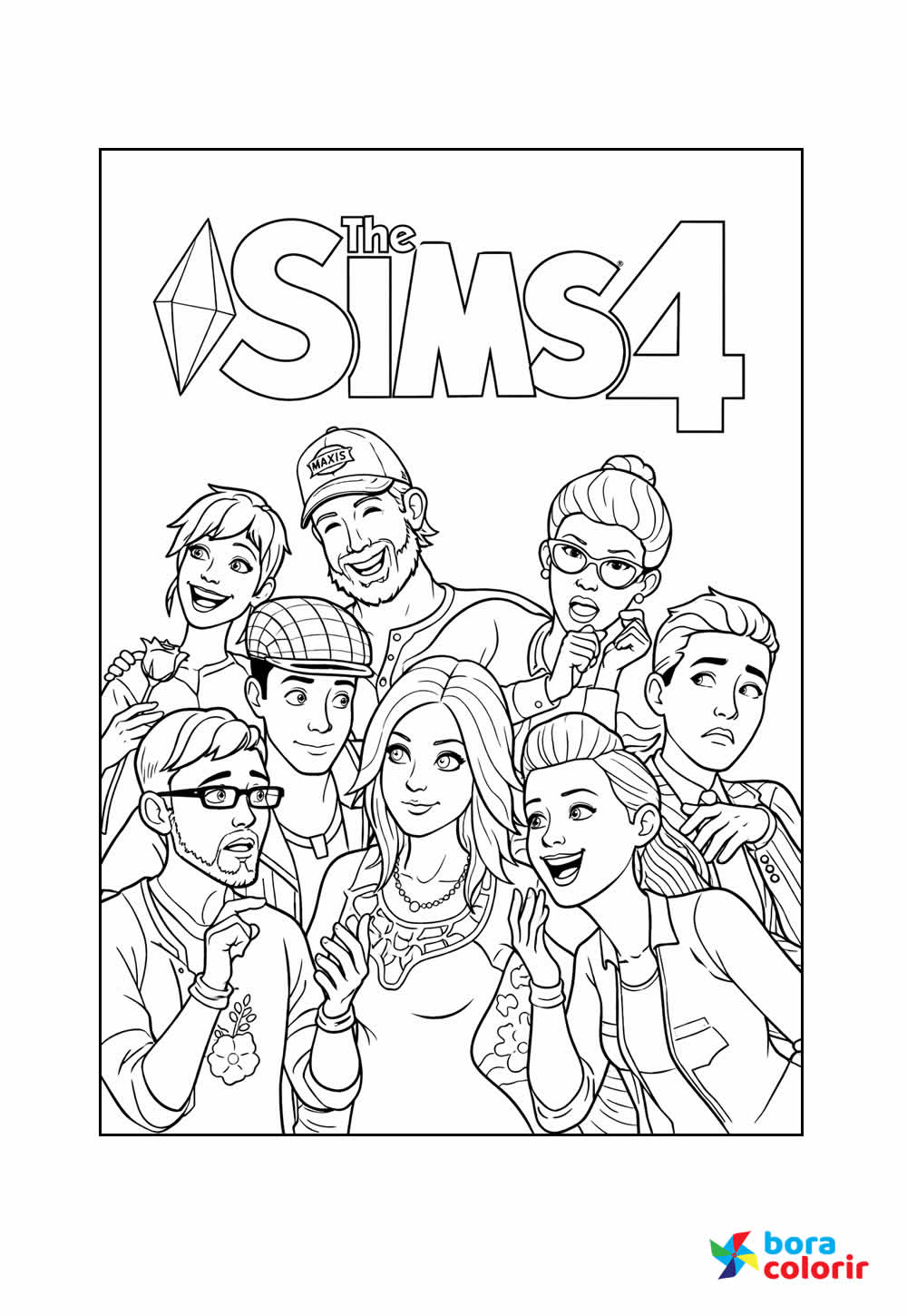 Desenho de The Sims 4 para colorir