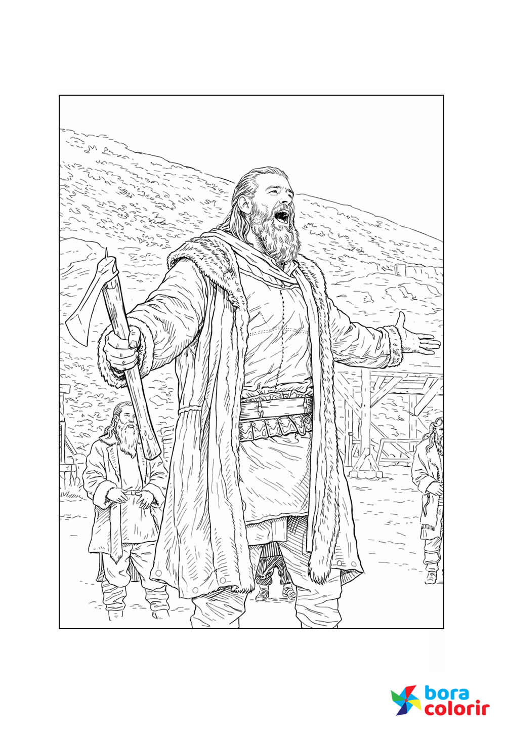 Desenho de Vikings: Valhalla para pintar