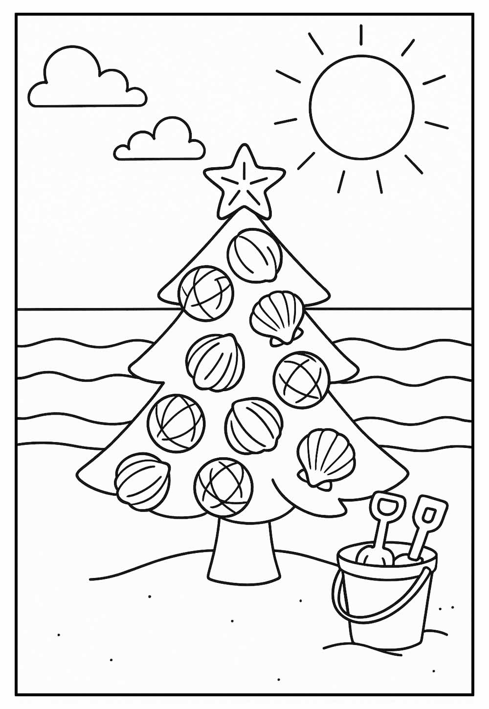 Desenho do Natal no Nordeste para colorir