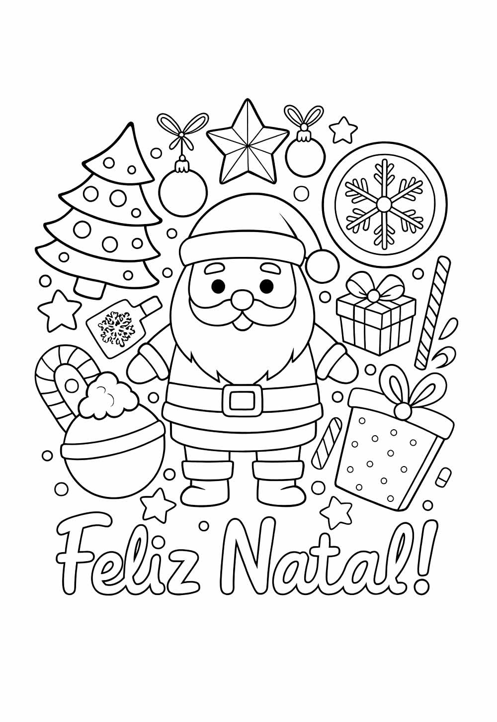 Desenho de Natal para colorir