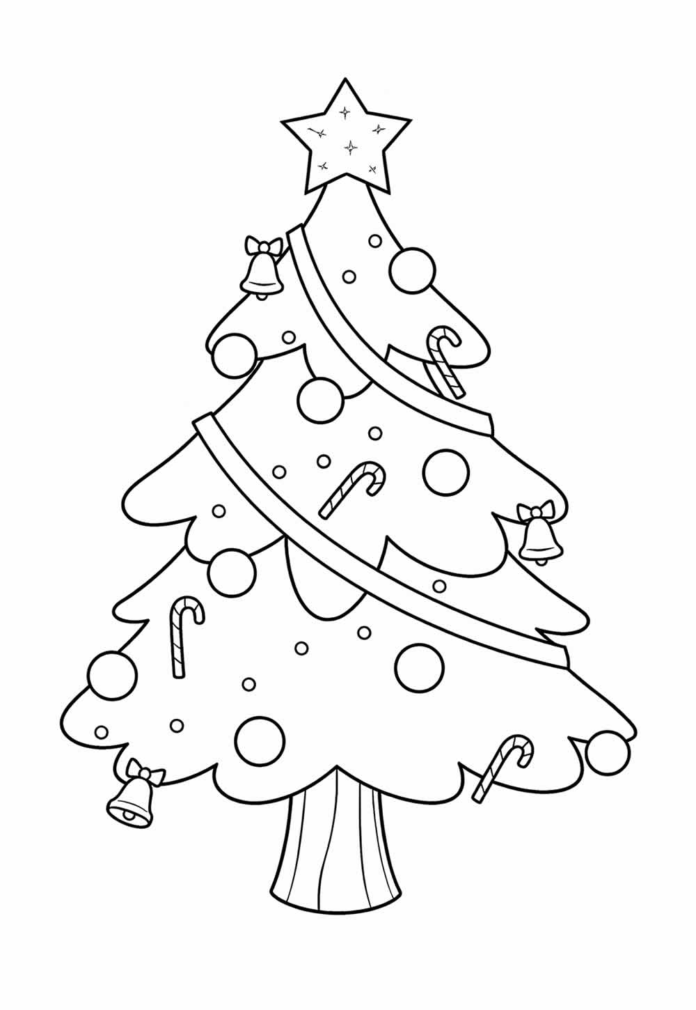 Desenho para colorir de Natal - Árvore de Natal