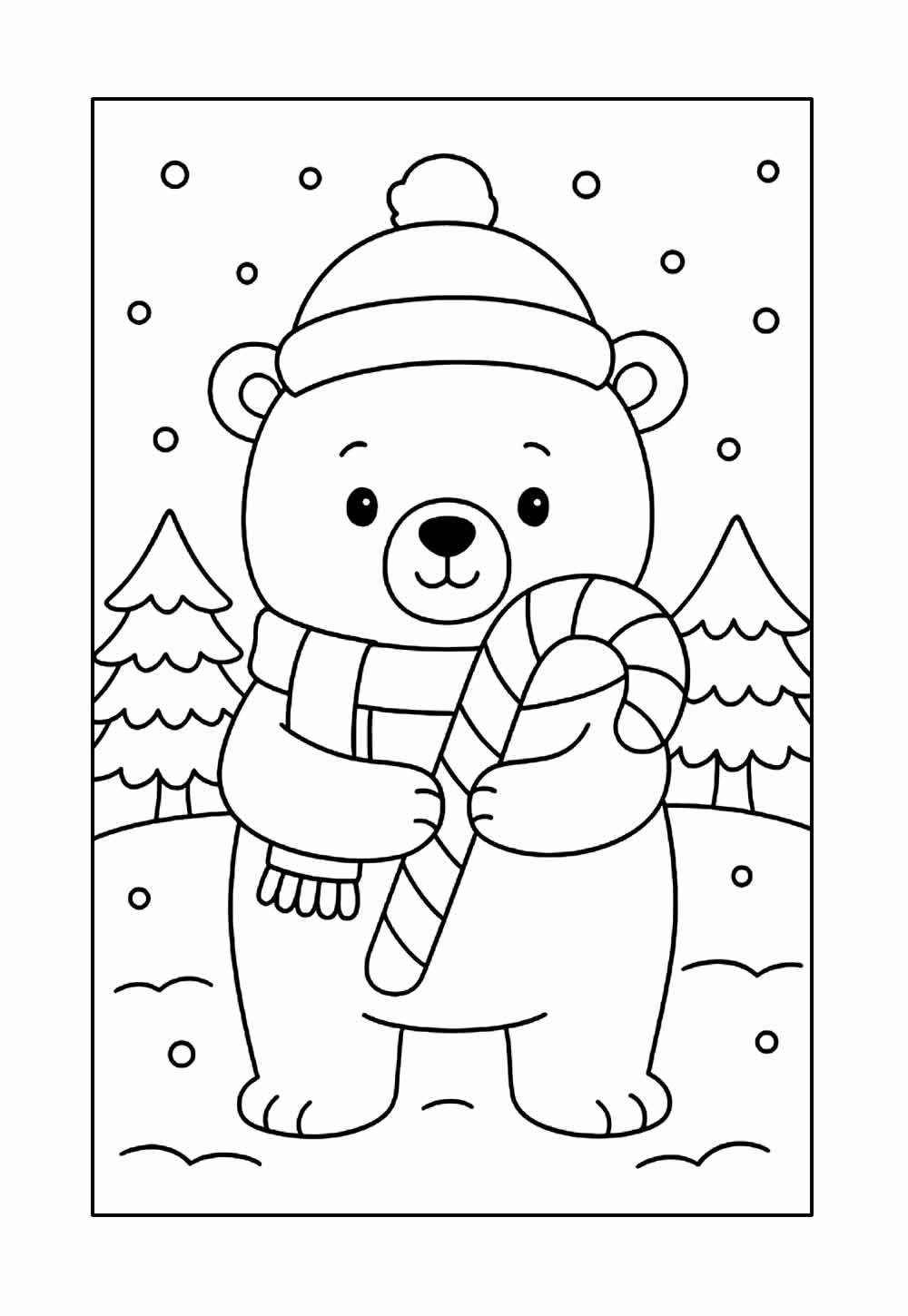 Desenho de Natal - Ursinho