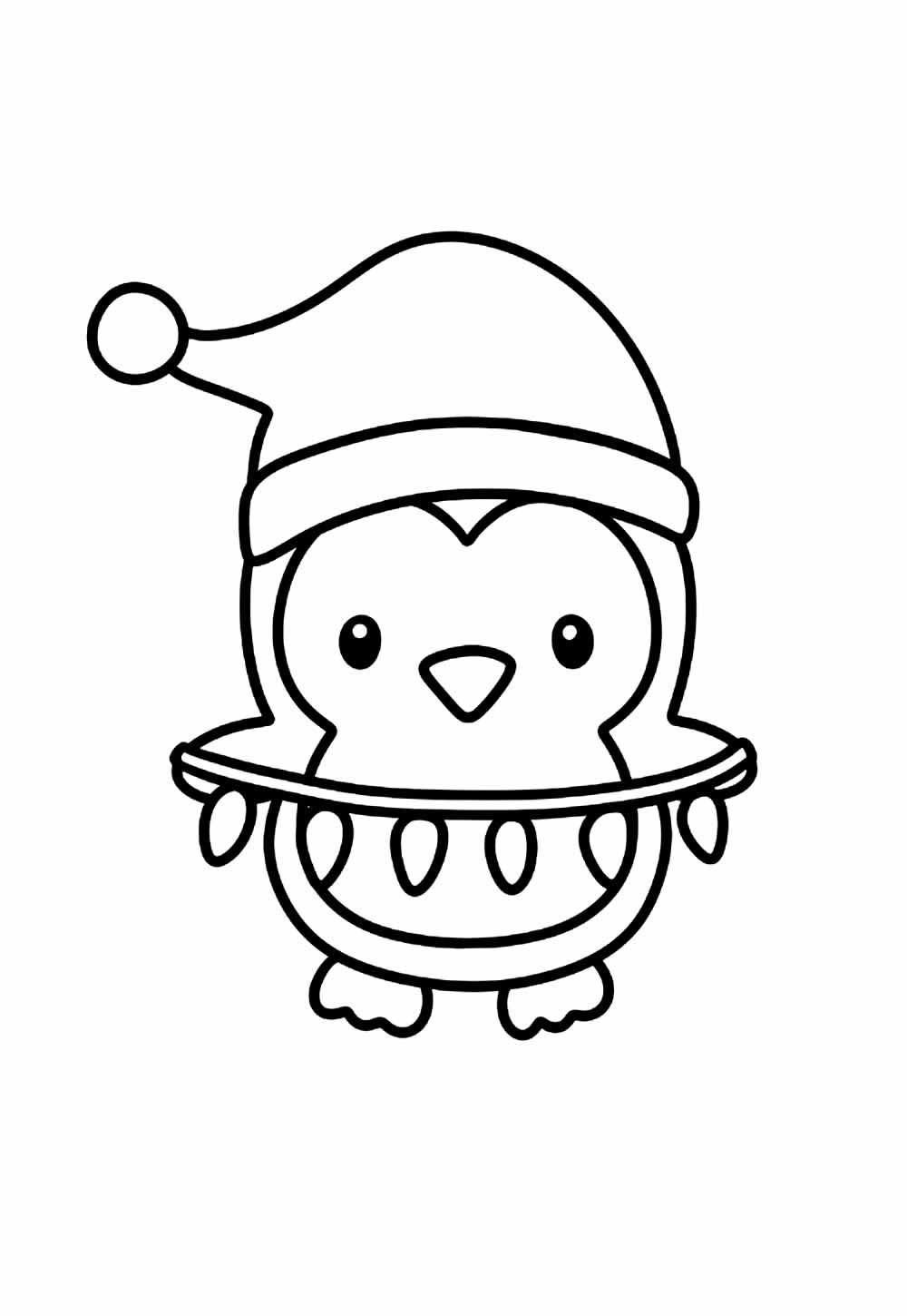 Desenho de Natal - Pinguim