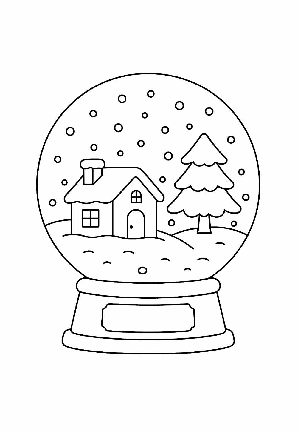 Desenho de Natal - Globo de Neve