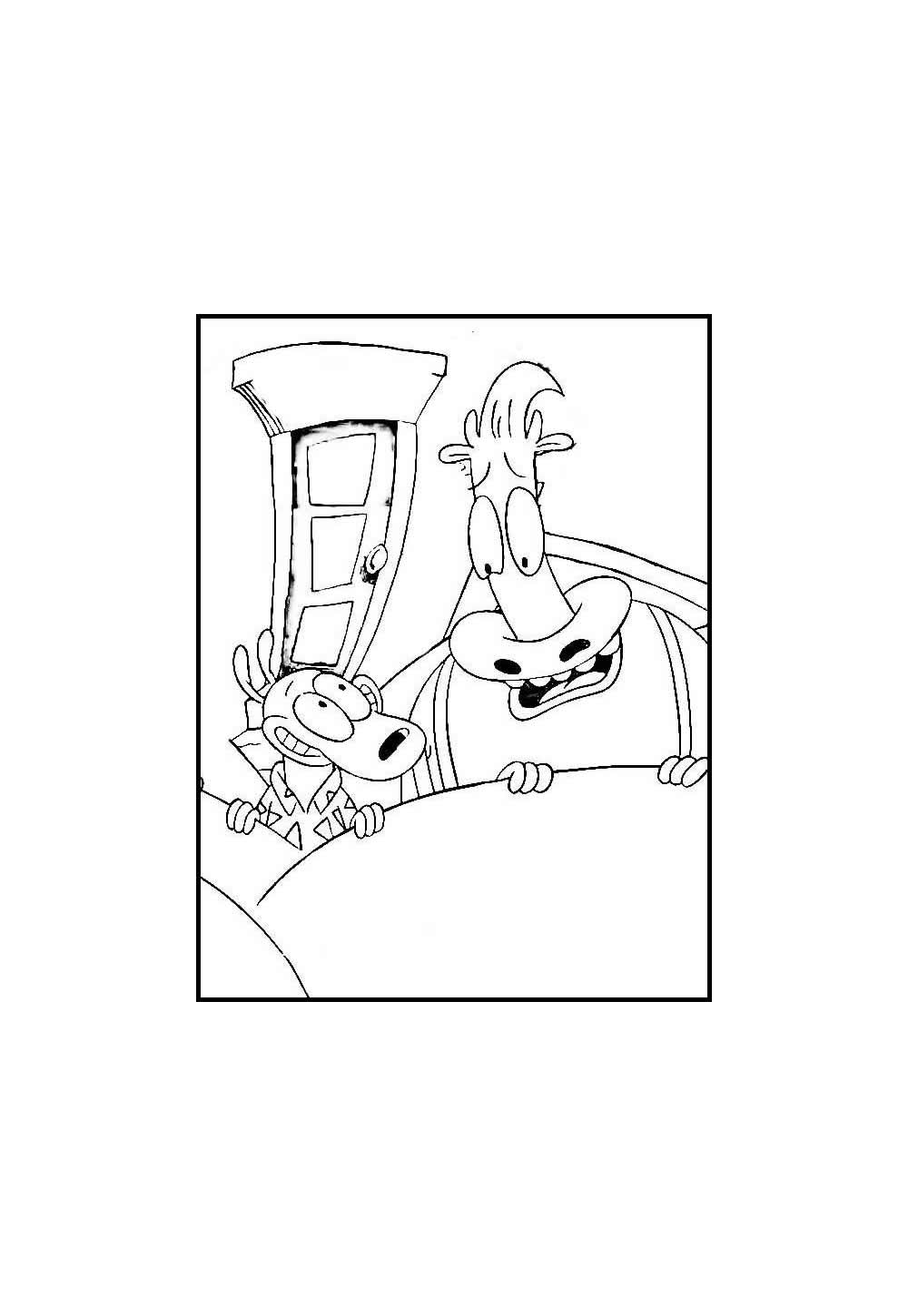 Desenho de A Vida Moderna de Rocko para pintar