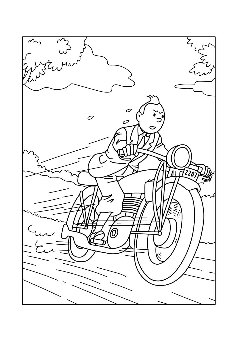 Desenhos de As Aventuras de Tintim para pintar