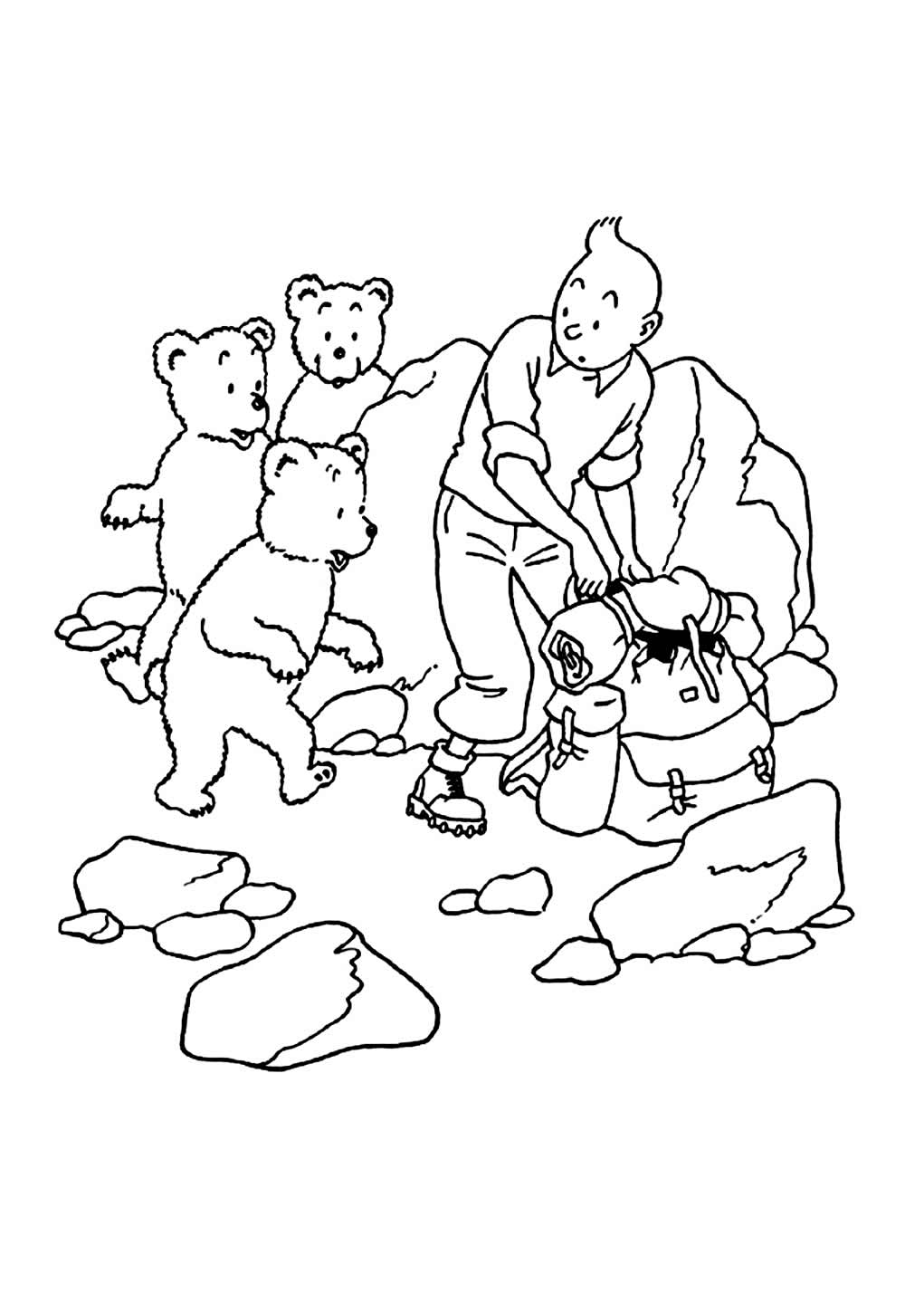 Desenhos de As Aventuras de Tintim para pintar