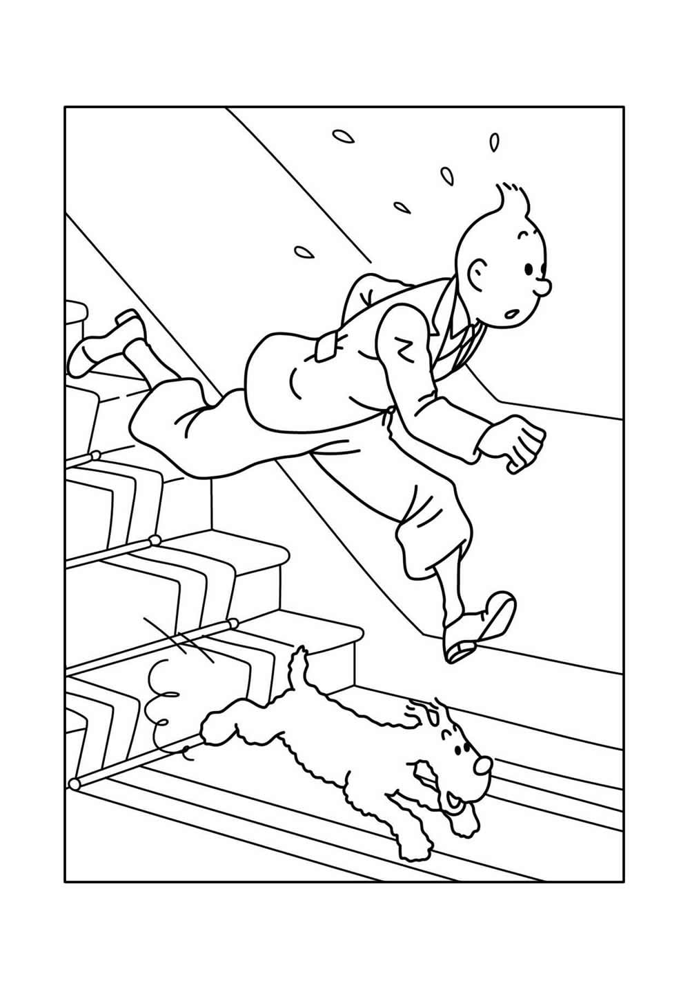 As Aventuras de Tintim para colorir