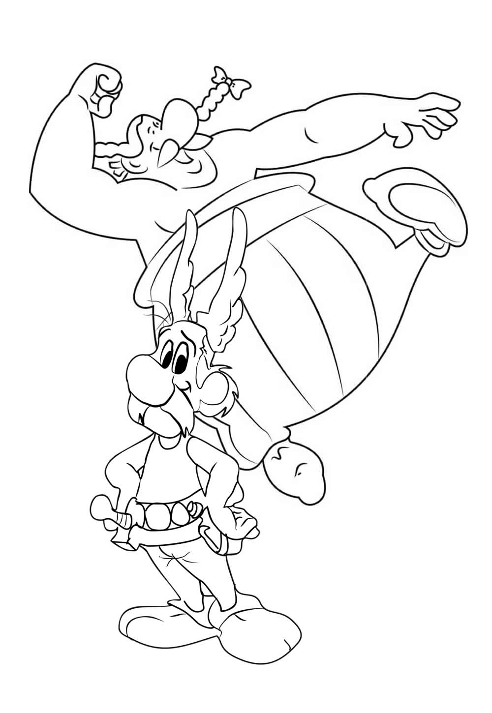 Desenho Obelix e Asterix Colorir