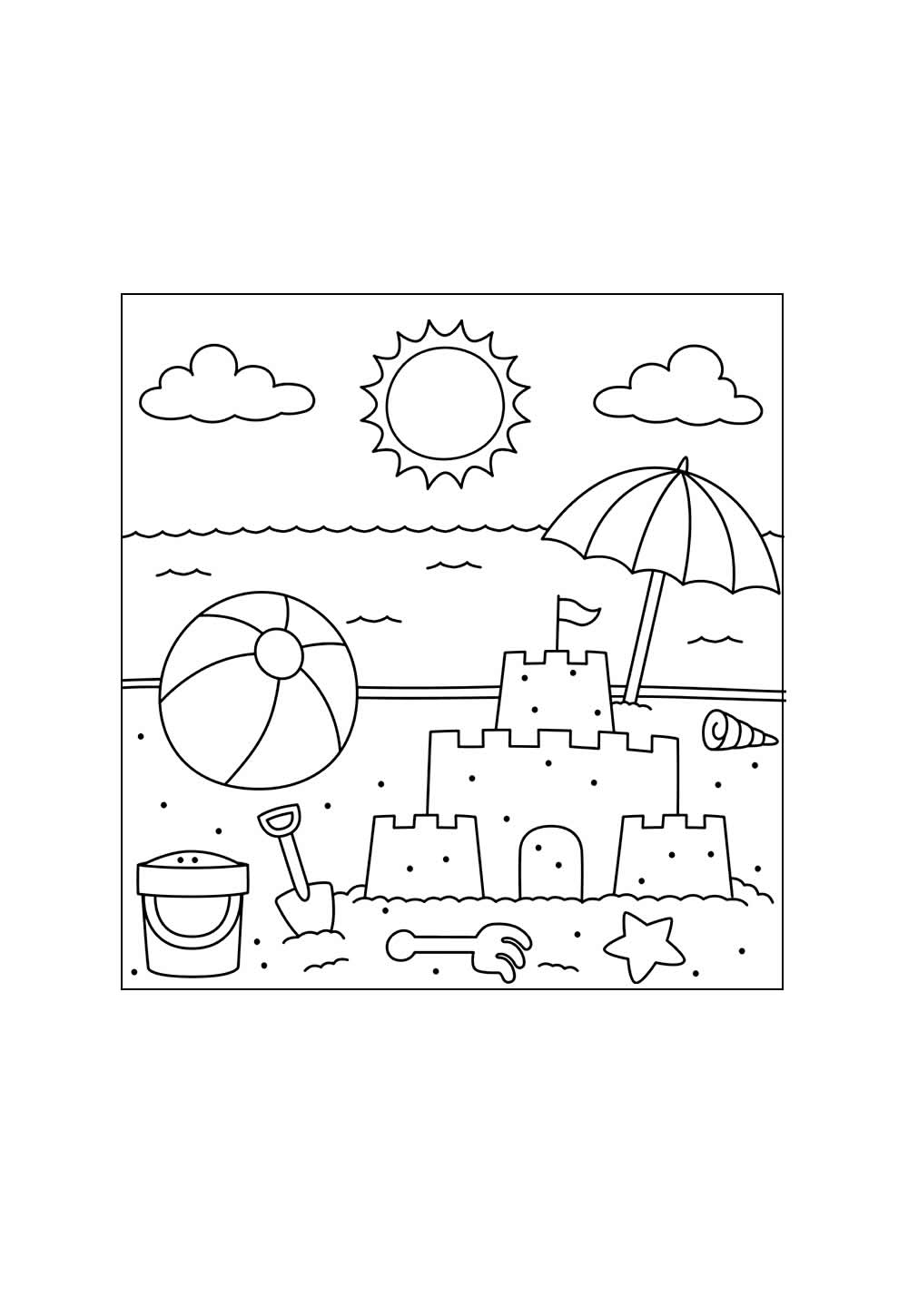 Desenho de Castelo de Areia