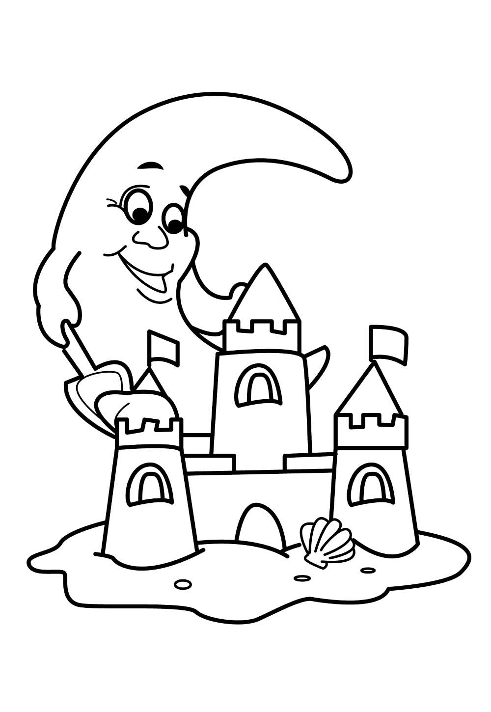 Castelo de Areia para colorir