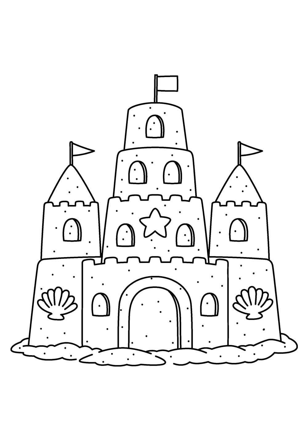 Castelo de Areia para pintar