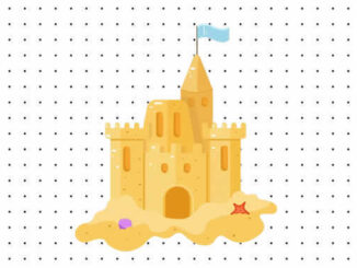 Desenhos de Castelo de Areia para colorir