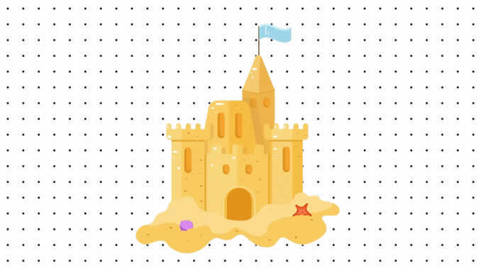 Desenhos de Castelo de Areia para colorir