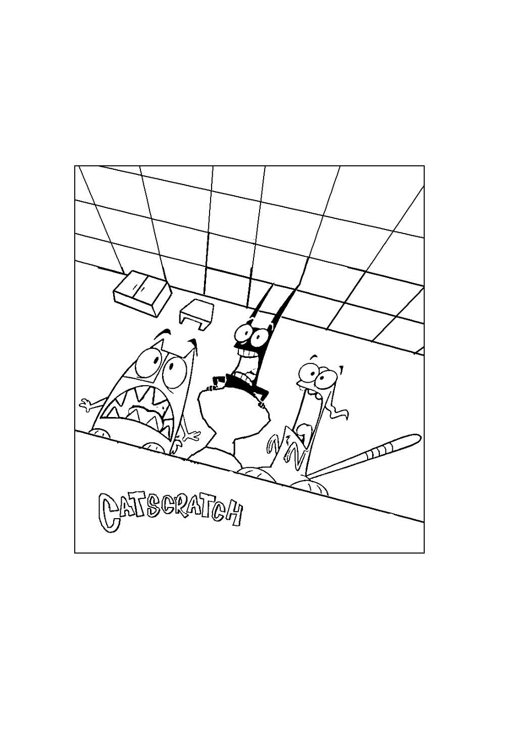 Desenho de Catscratch para colorir