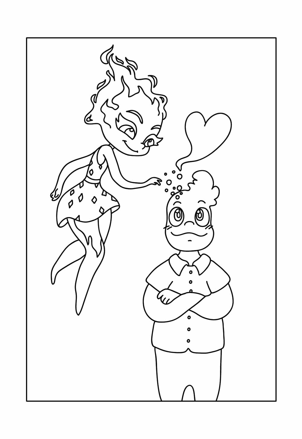 Desenho de Elementos para colorir