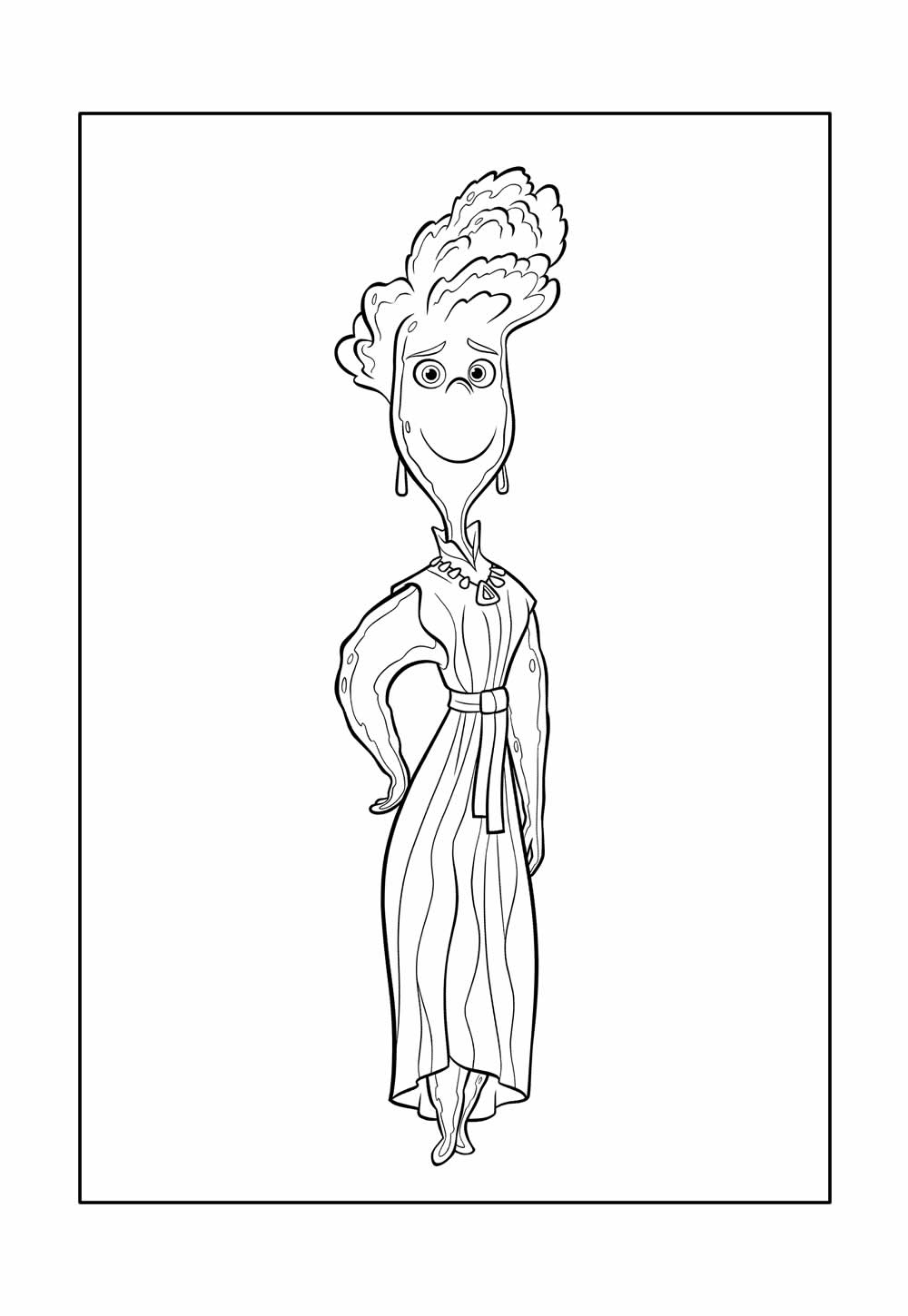 Desenho de Elementos para colorir e pintar