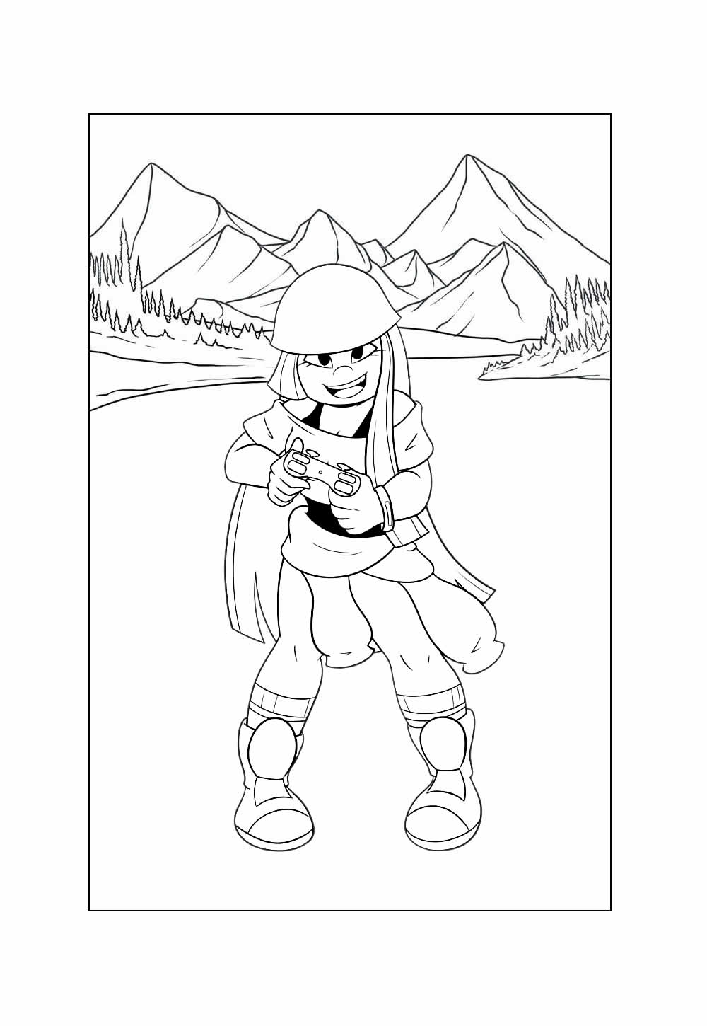 Desenho de Glitch Tech para colorir