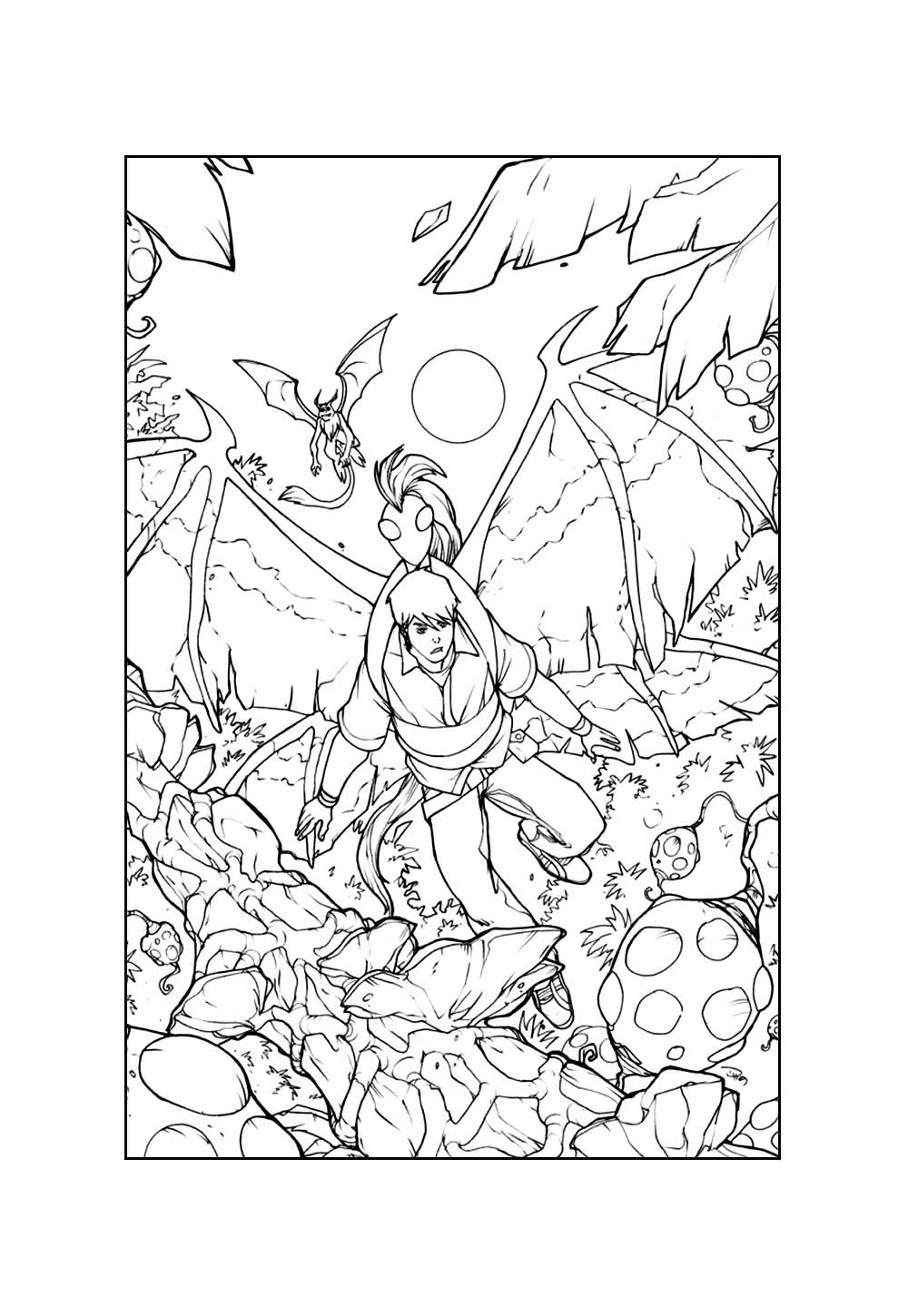 Desenho de Huntik: Secerts & Seekers para pintar