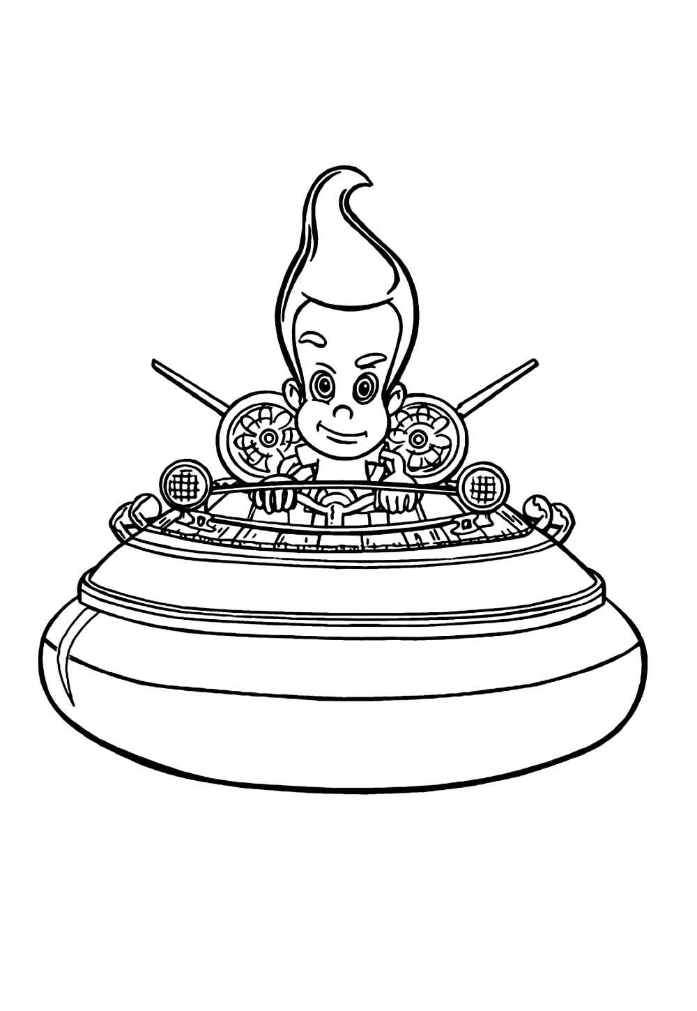 Desenho de Jimmy Neutron para pintar