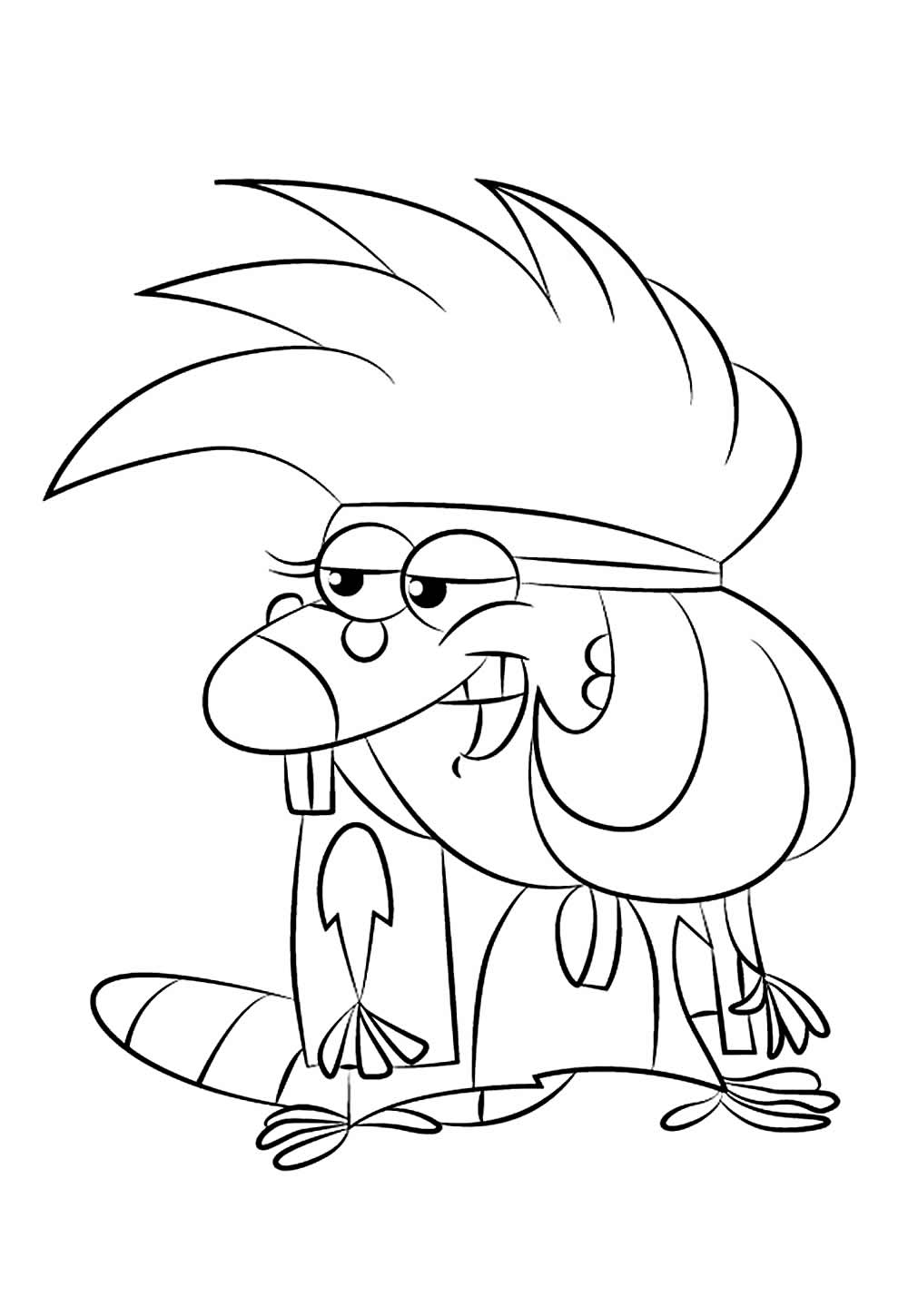 Desenho de Os Castores Pirados para colorir