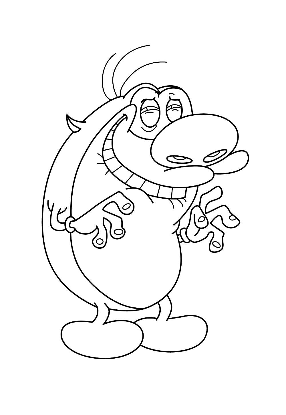 Desenho de Ren e Stimpy para colorir