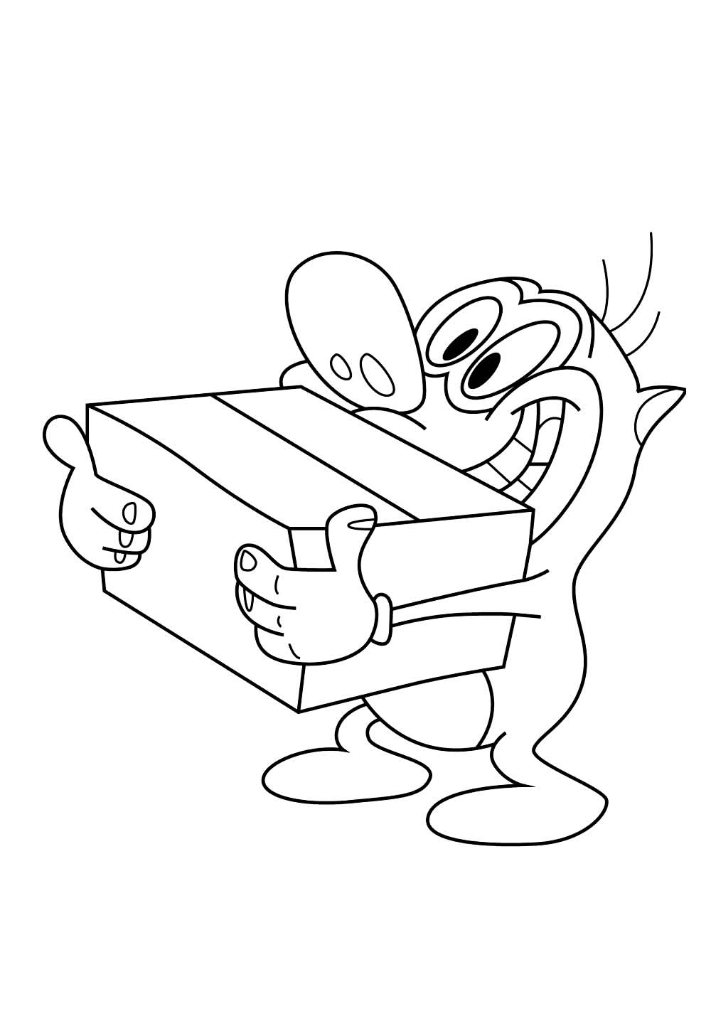 Desenho de Ren e Stimpy para colorir