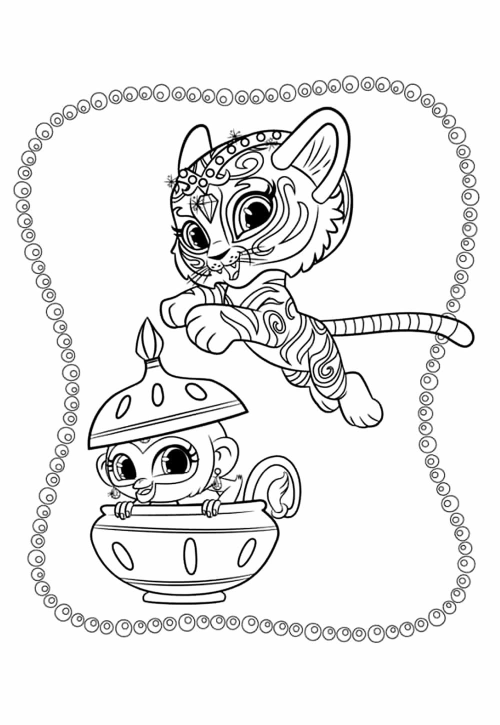 Desenho de Shimme e Shine