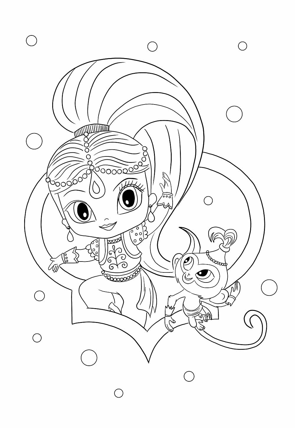 Desenho de Shimme e Shine para pintar