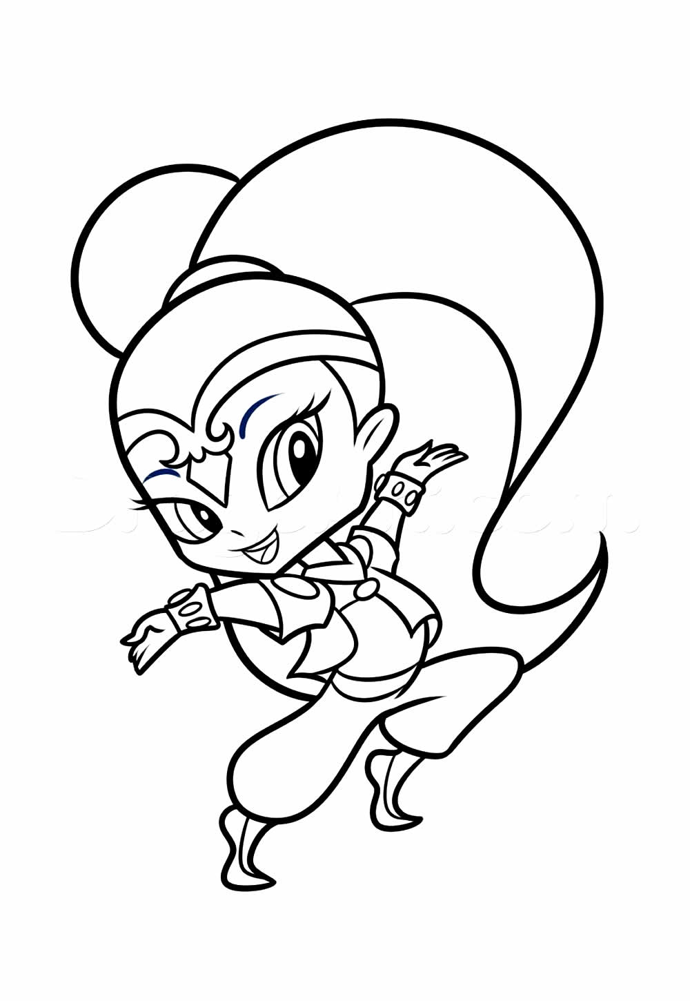 Shimme e Shine para colorir