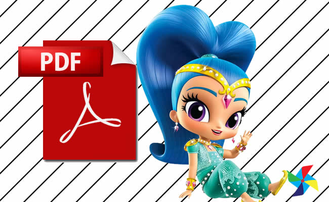 Desenhos de Shimme e Shine em PDF